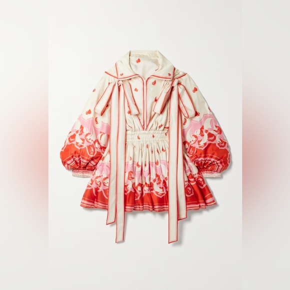 ZIMMERMANN
High Tide hooded cape-effect printed silk-twill mini dress - Picture 4 of 7